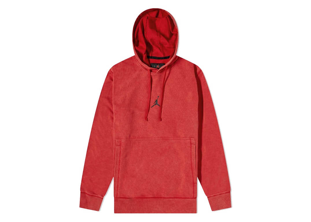 Pre-owned Jordan Dri-fit Air Fleece Pullover Hoodie Gym Red/black