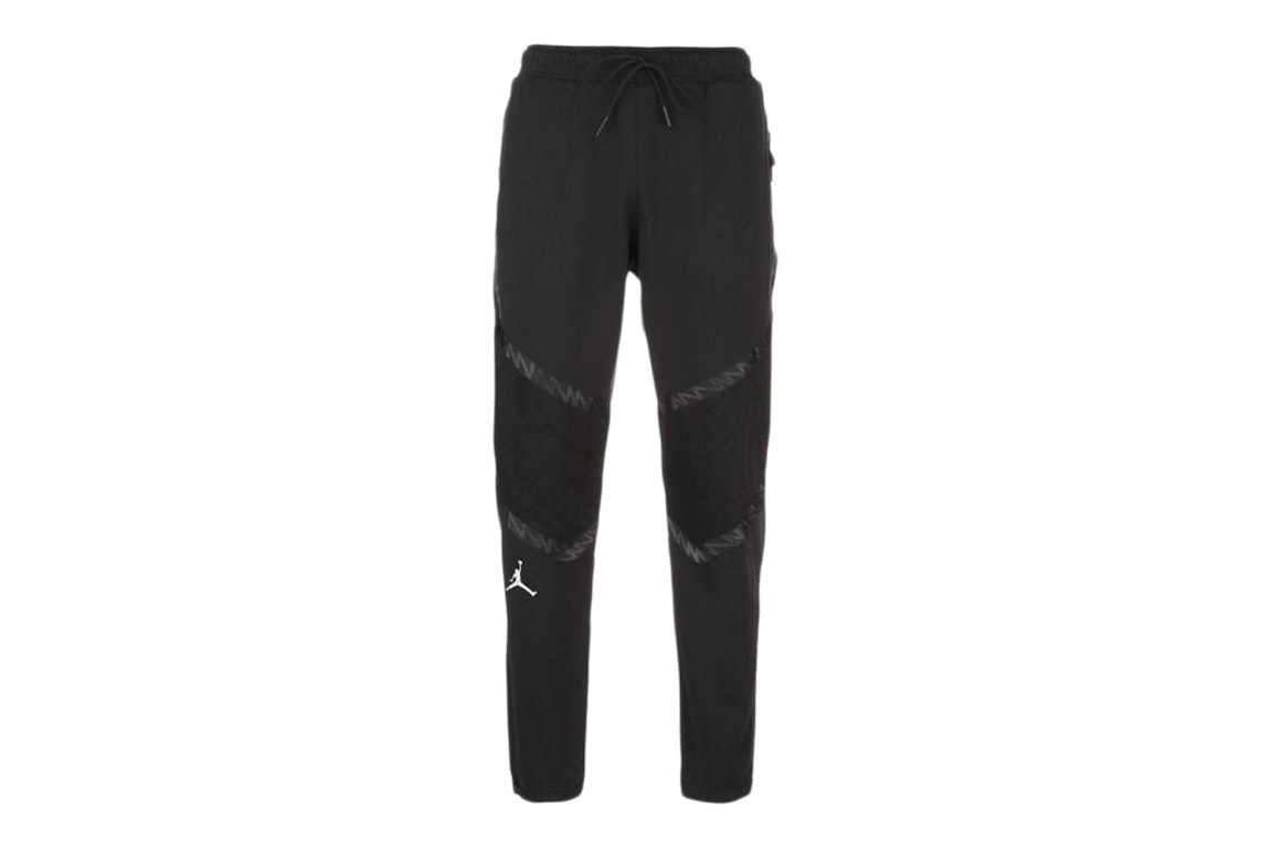 Pre-owned Jordan Dri-fit Zion Fleece Pants Black/white