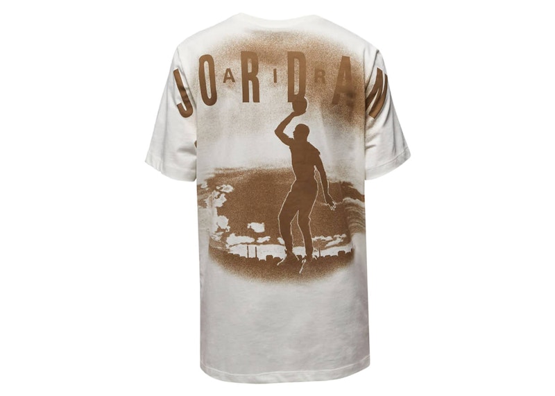 Pre-owned Jordan Men's  Essential Short Sleeve T-shirt In Sail/palomino In Multi