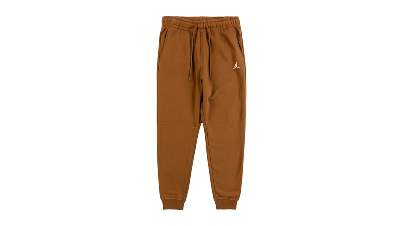 Pre-owned Jordan Men's Essentials Fleece Standard Fit Pant In Brown