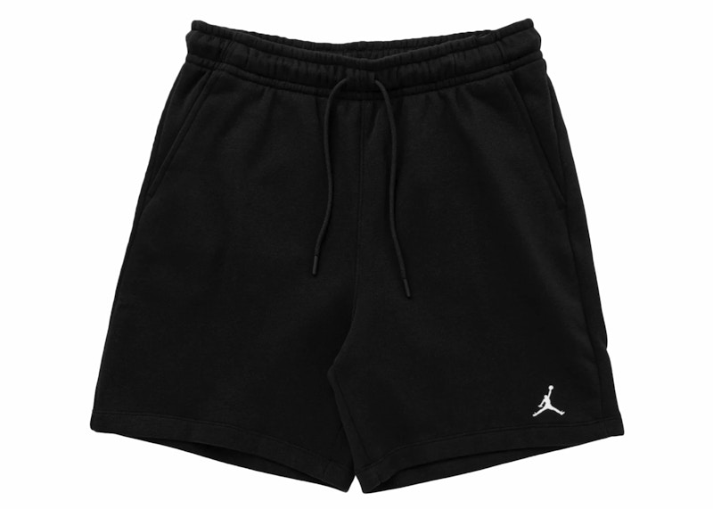 Pre-owned Jordan Men's Essentials Fleece Standard Fit Shorts In Black