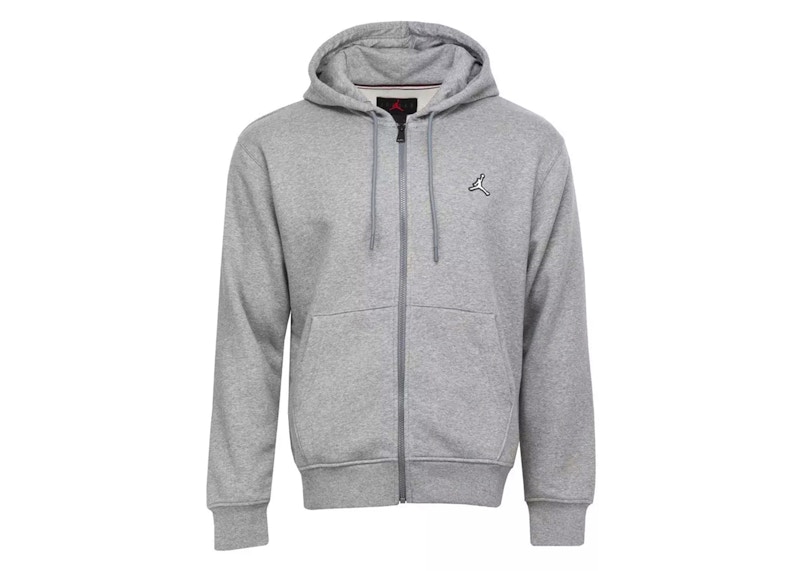 Jordan Essentials Full Zip Fleece Hoodie Grey Men s SS24 US