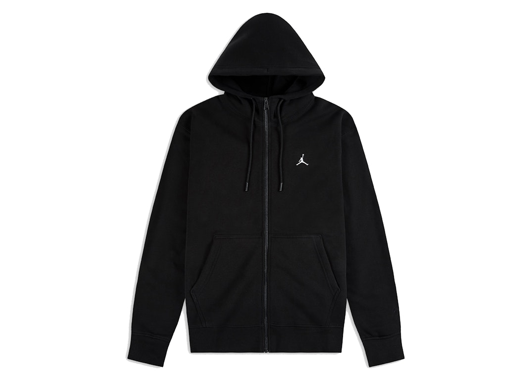 Pre-owned Jordan Essentials Full-zip Hoodie Jacket Black