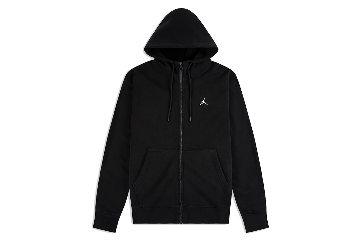 Pre-owned Jordan Essentials Full-zip Hoodie Jacket Black