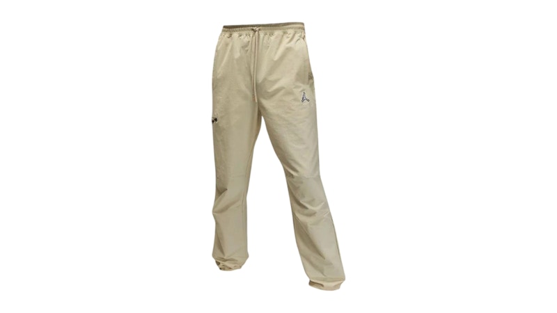 Pre-owned Jordan Men's Essentials Woven Standrad Fit Pant In Ivory In White