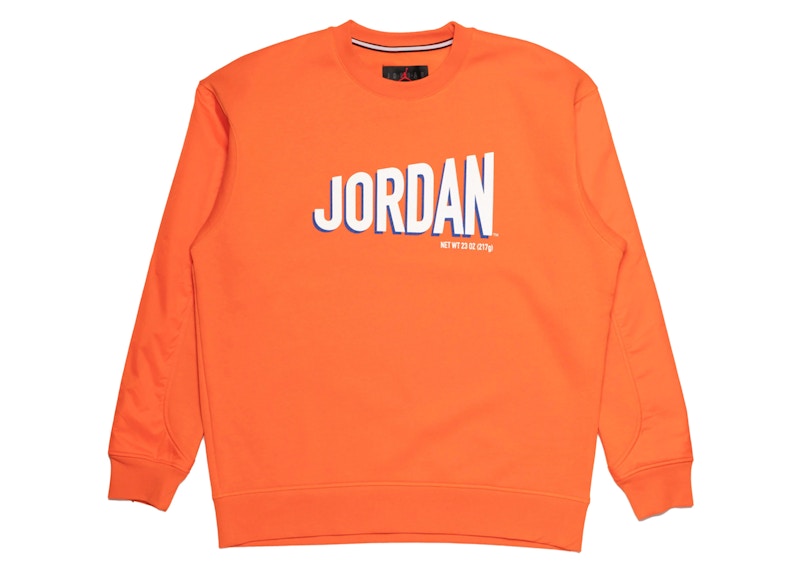 Jordan Flight MVP Graphic Fleece Crewneck Sweatshirt Orange Men s SS24 US