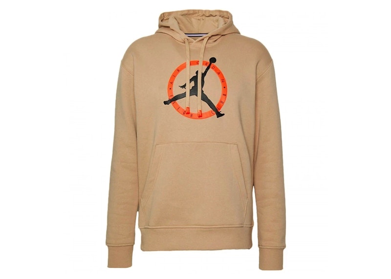 Pre-owned Jordan Men's Flight Mvp Graphic Fleece Pullover Hoodie In Brown
