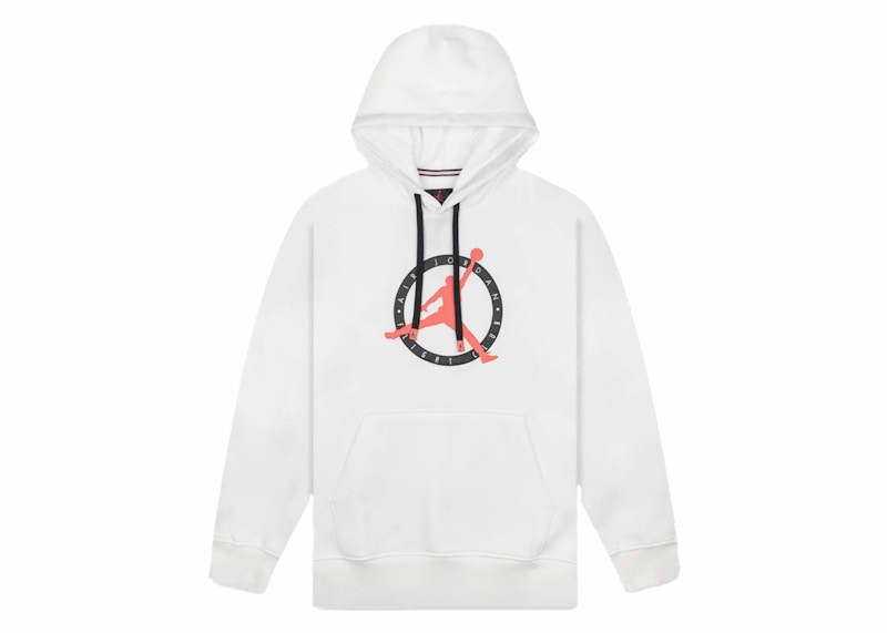 Pre-owned Jordan Men's  Flight Mvp Graphic Fleece Pullover Hoodie In White