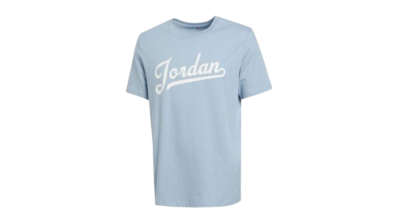 Pre-owned Jordan Men's Flight Mvp Shortsleeve T-shirt In Light Blue/white In Multi