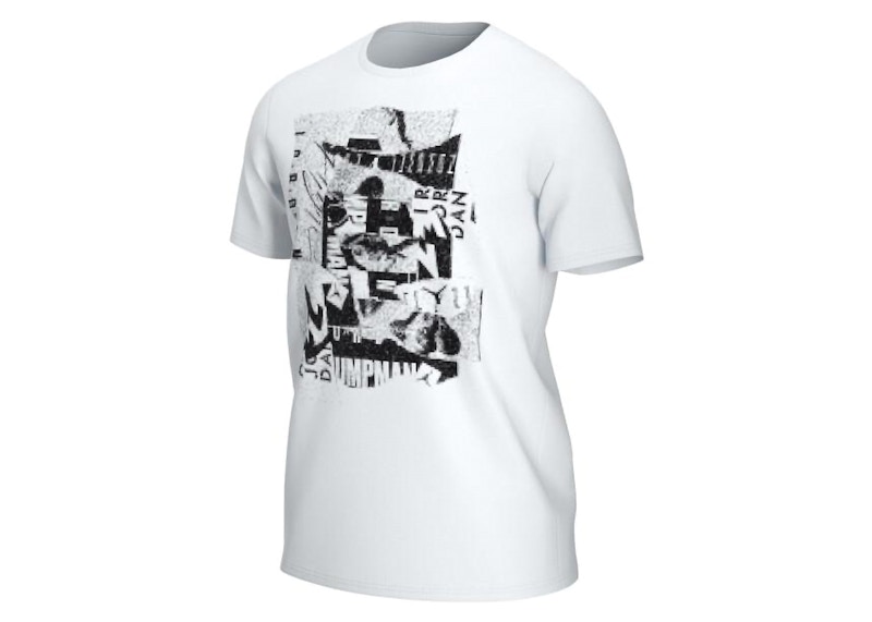 Pre-owned Jordan Men's Jumpman Flight Short Sleeve T-shirt In White
