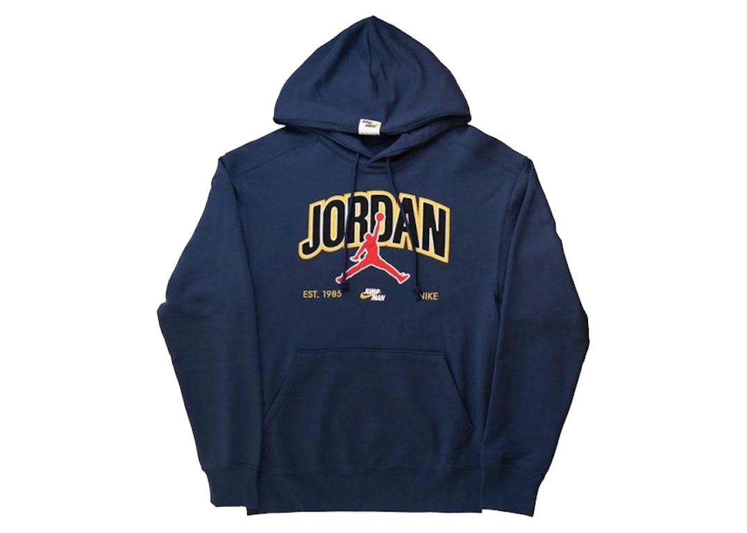 Pre-owned Jordan Jumpman Pullover Hoodie Midnight Navy