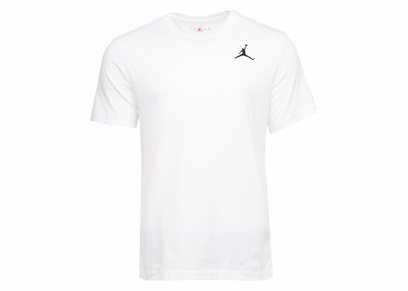 Pre-owned Jordan Men's Jumpman Short Sleeve Pocket Print T-shirt In White