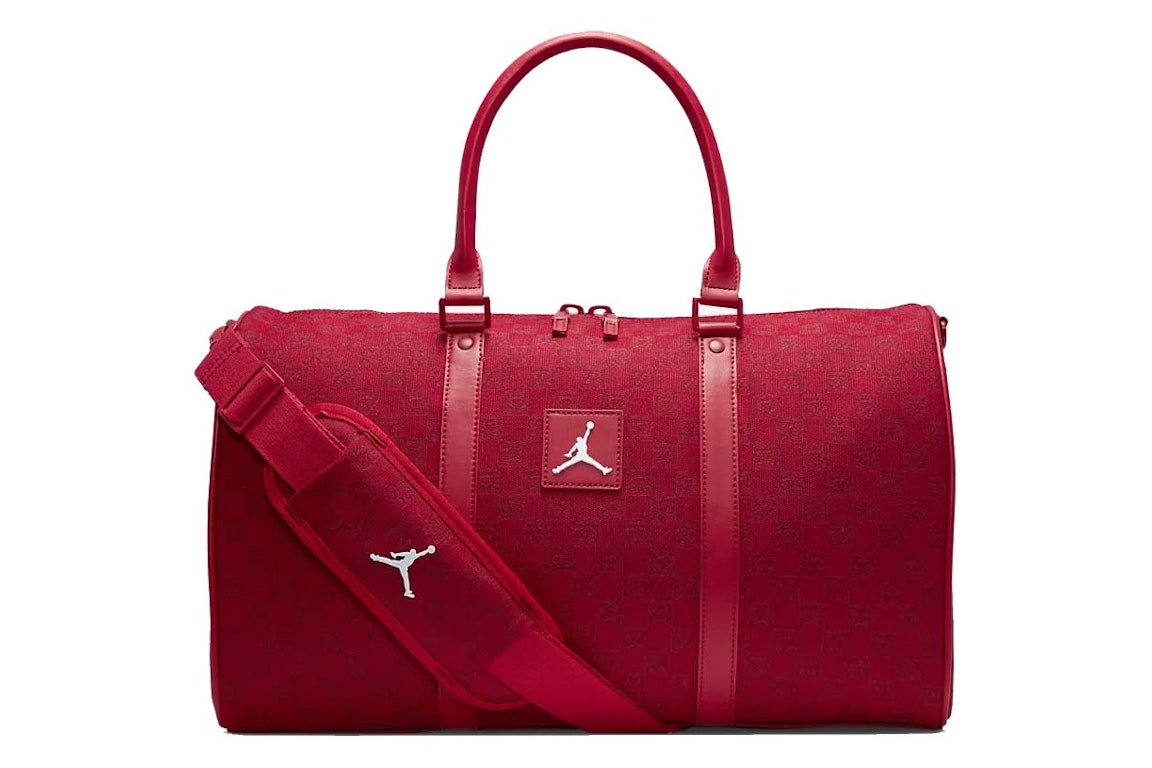 Pre-owned Jordan Monogram Duffle Bag Red