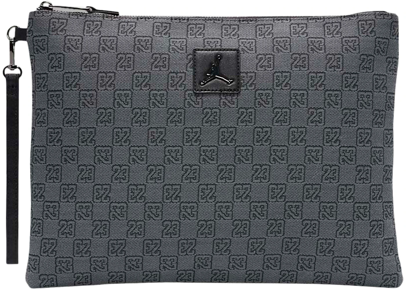 Jordan Monogram Pouch (0.98L) Dark Smoke Grey in Polyester with Black ...