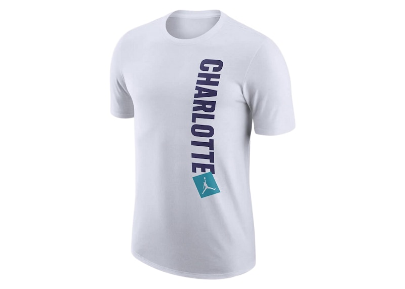 Pre-owned Jordan Nba Charlotte Hornets Essential Statement Edition T-shirt In White