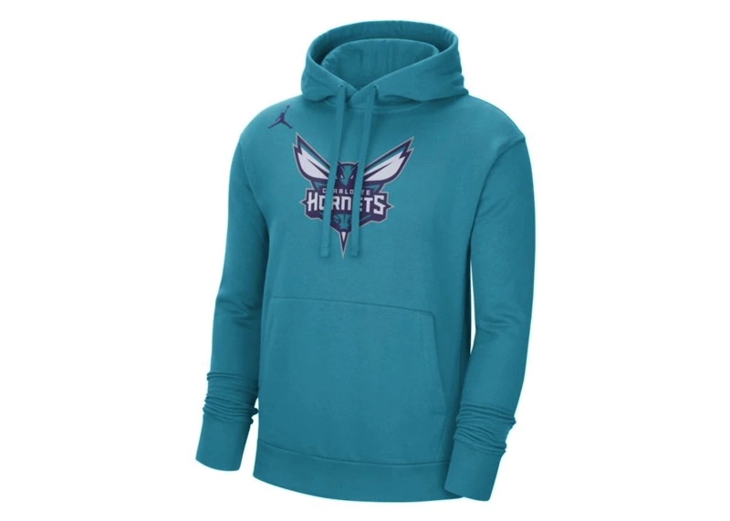 Jordan NBA Charlotte Hornets Fleece Pullover Loose Fit Hoodie Teal Men s SS24 US