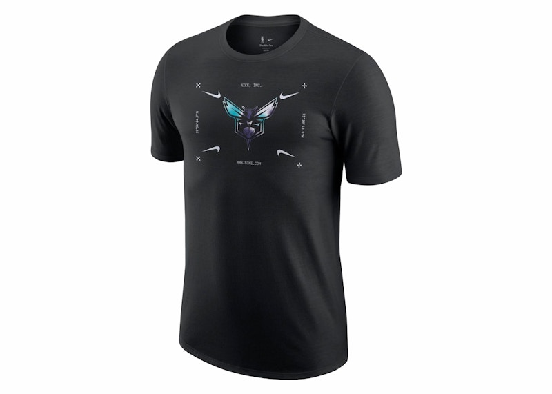 Pre-owned Jordan Men's  Nba Charlotte Hornets T-shirt In Black
