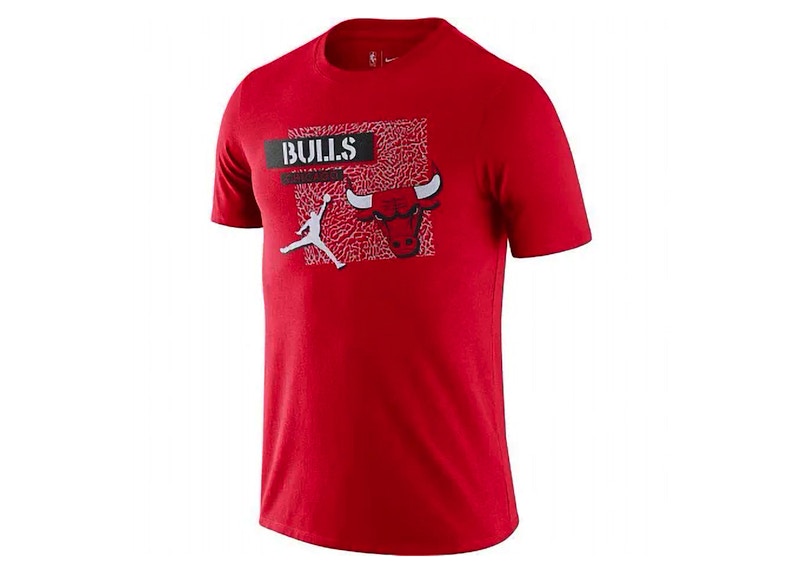 Pre-owned Jordan Nba Chicago Bulls Statement T-shirt In Red