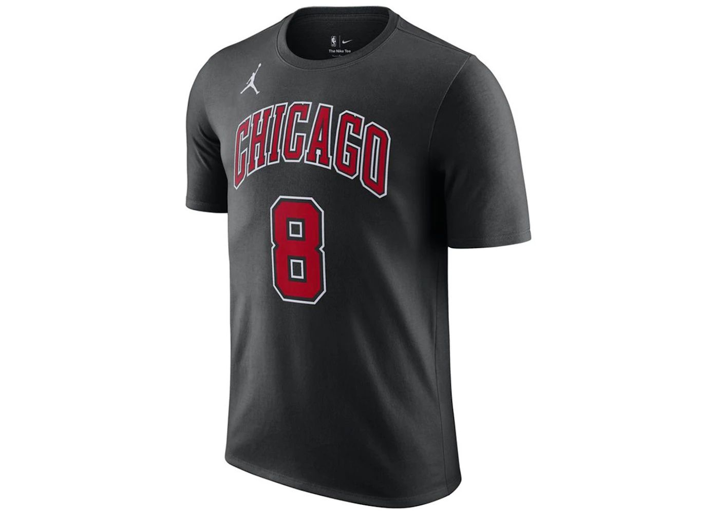 Jordan NBA Chicago Bulls Zach Lavine T-shirt Black/White/Red 男装