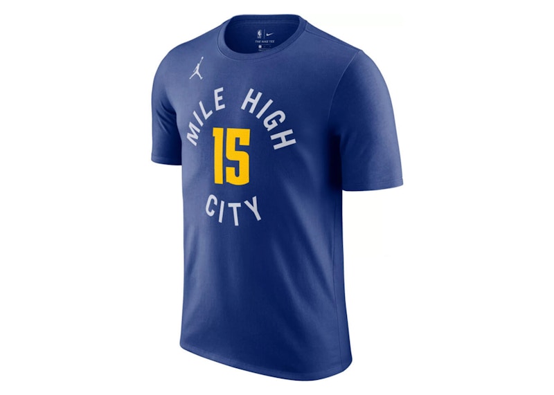 Pre-owned Jordan Men's  Nba Denver Nuggets Nikola Jokic T-shirt In Blue