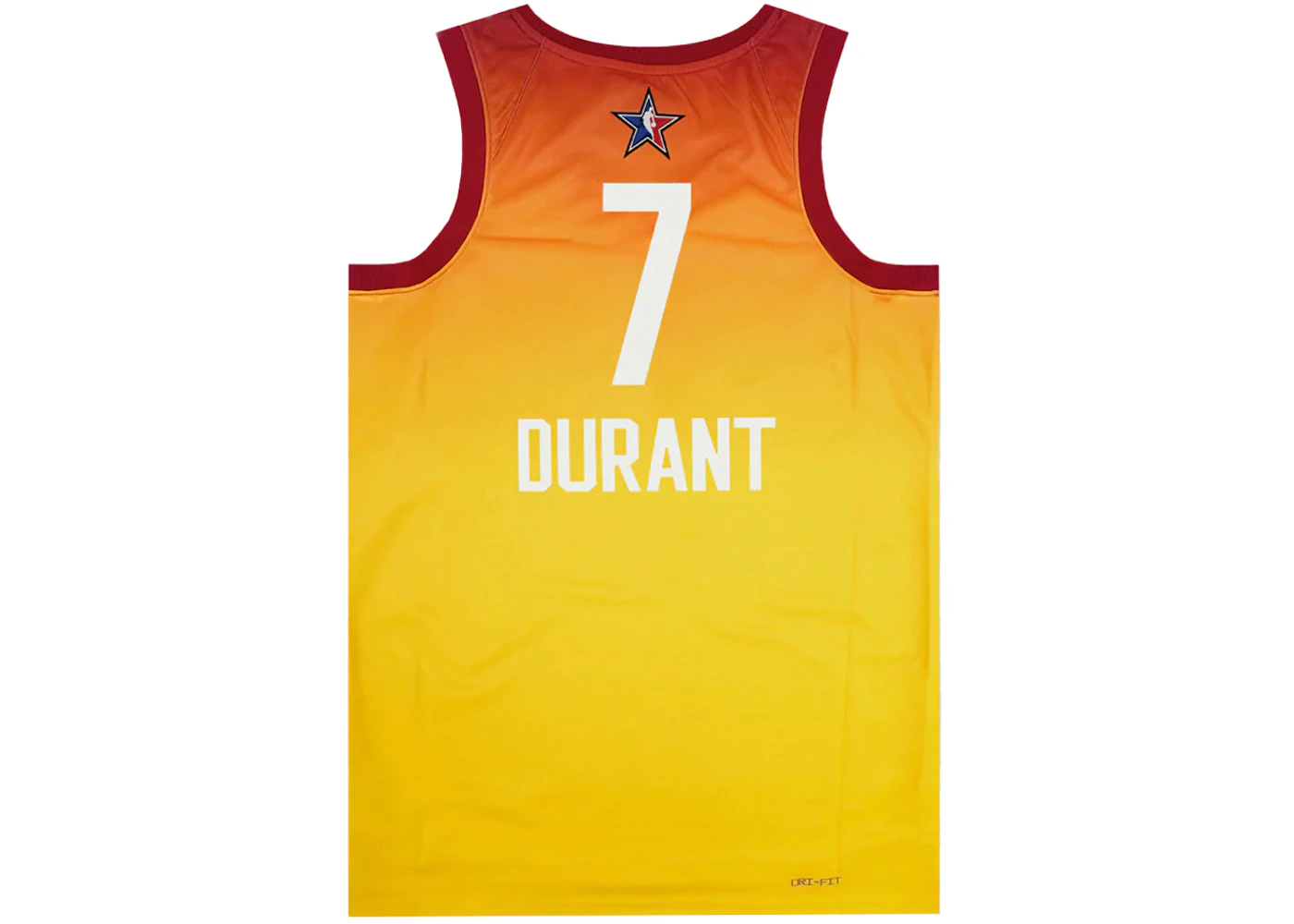 Jordan NBA Kevin Durant All Star 2023 Jersey Yellow/Orange Men's - US