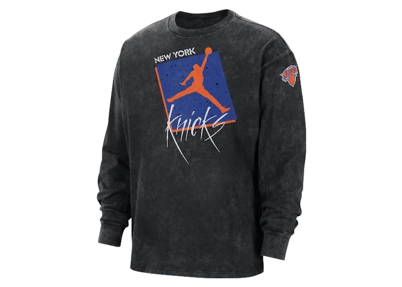 Pre-owned Jordan Nba Phoenix Suns Courtside Statement Longsleeve T-shirt In Black