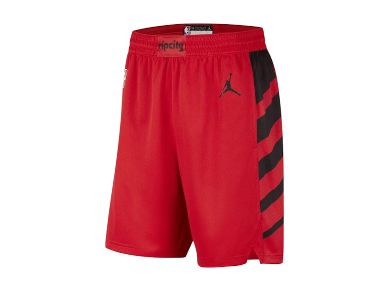 Pre-owned Jordan Nba Portland Trail Blazers Statement Edition Shorts In Red/black In Multi
