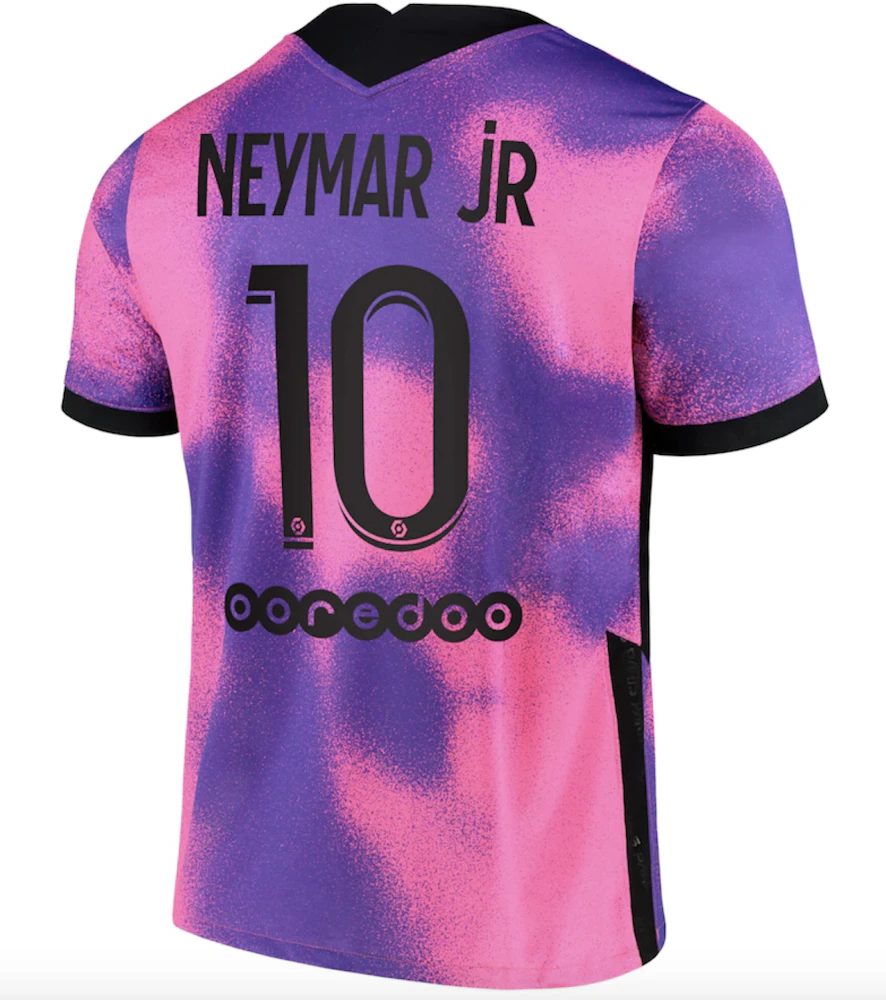 helaas Gevlekt Het is de bedoeling dat Jordan Paris Saint-Germain Fourth Stadium Shirt 2020-21 with Neymar Jr 10  printing Jersey Purple/Pink - US