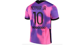 Jordan Paris Saint-Germain Fourth Stadium Shirt 2020-21 with Neymar Jr 10 printing Jersey Purple/Pink