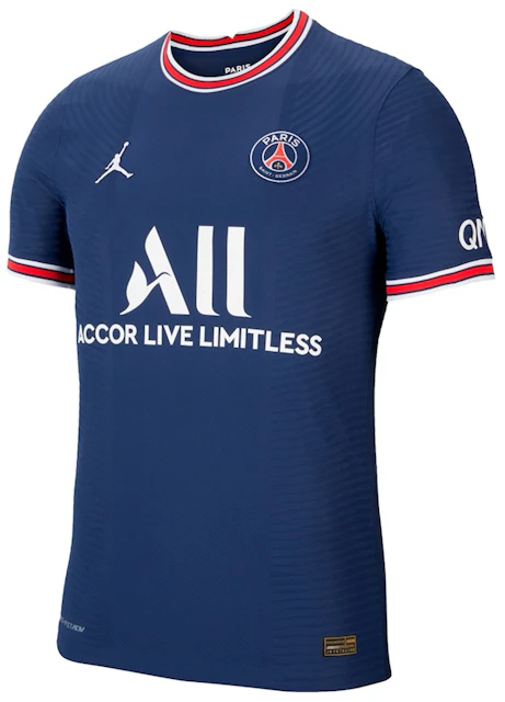 Jordan Paris Saint-Germain Home Vapor Match Shirt 2021-22 With Messi 30 Printing Jersey Midnight Navy/University Red/White - SS21 US