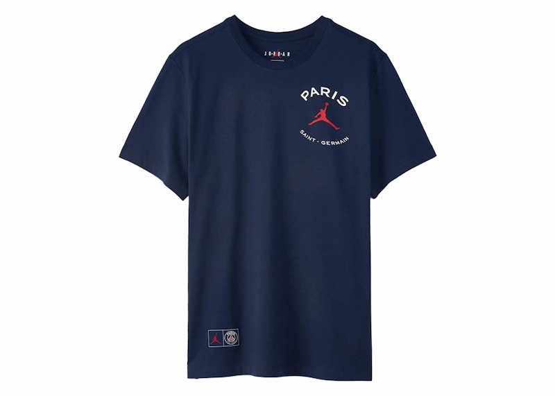 Jordan Paris Saint Germain Logo T Shirt Blue Men s SS24 US