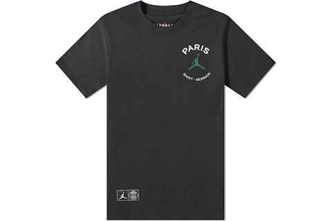 Jordan Paris Saint-Germain Tee Black/Noble Green Men's FW21 US