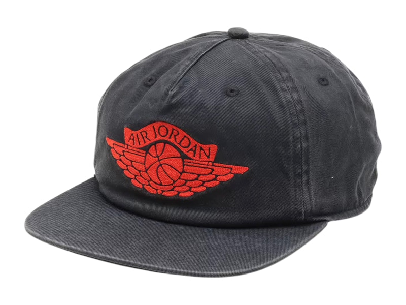 Pre-owned Jordan Men's Pro Rare Air Unstructured Washed Cap In Black