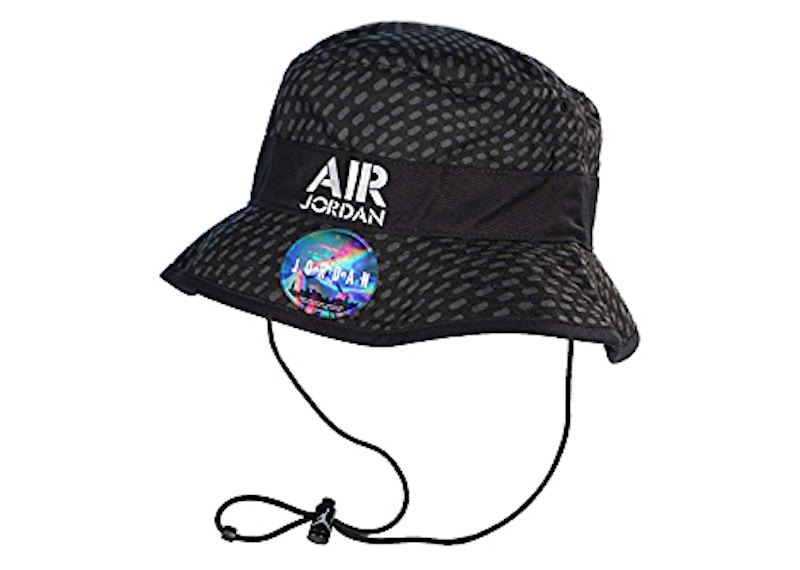 Jordan Stencil Bucket Hat Black/Anthracite Men's - SS22 - US