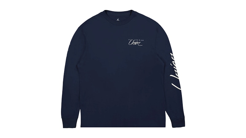 Jordan Union La X Long Sleeve T-shirt Blue Men's - US