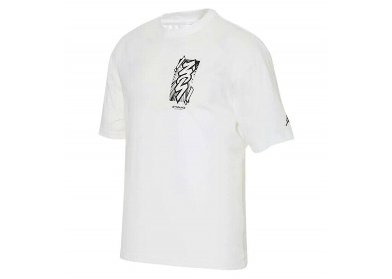 Pre-owned Jordan Men's  Zion Drifit Shortsleeve T-shirt In White