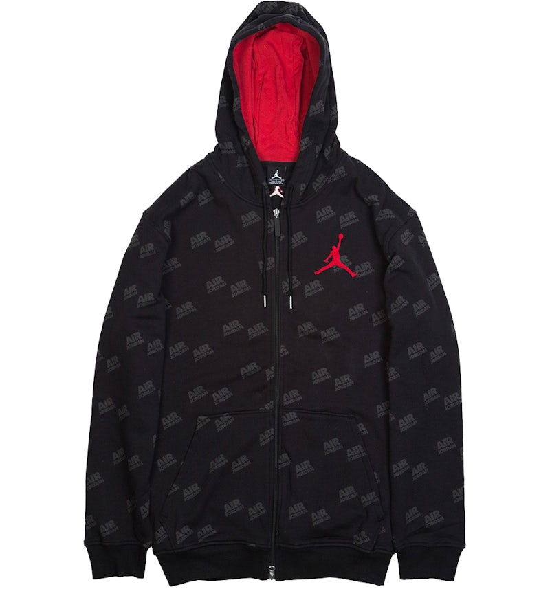 Jordan Zip-Up Hoodie Jacket Black Men's SS22 US
