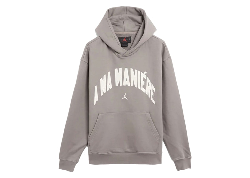 Pre-owned Jordan Men's X A Ma Maniere Hoodie (asia Sizing) In Flat Pewter
