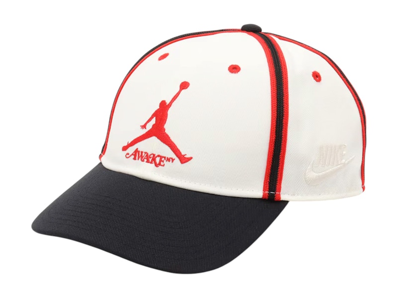 Pre-owned Jordan Men's X Awake Ny Club Cap In Sail/university Red