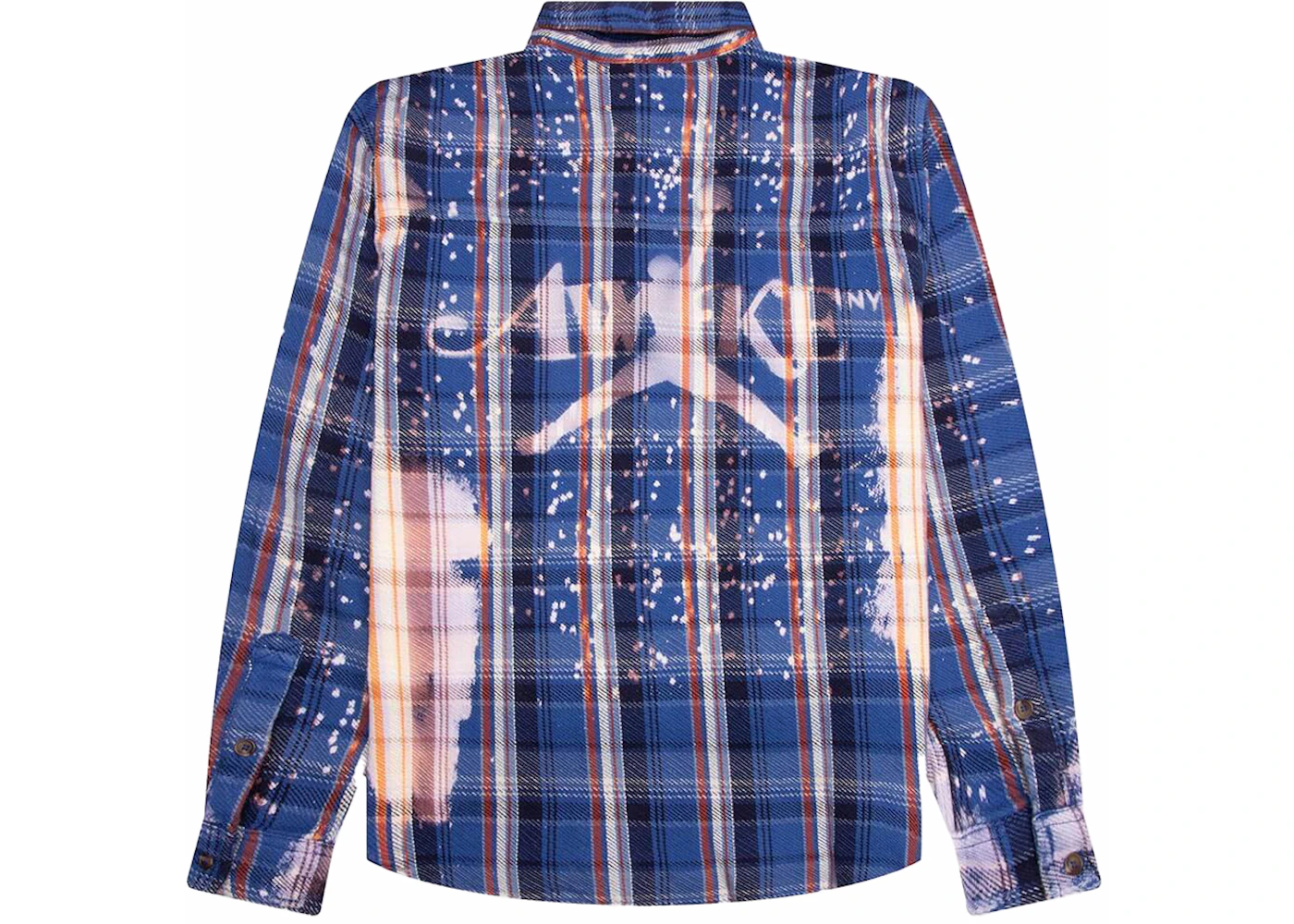 Camicia di flanella Jordan x Awake NY blu scuro/blu chiaro/avorio