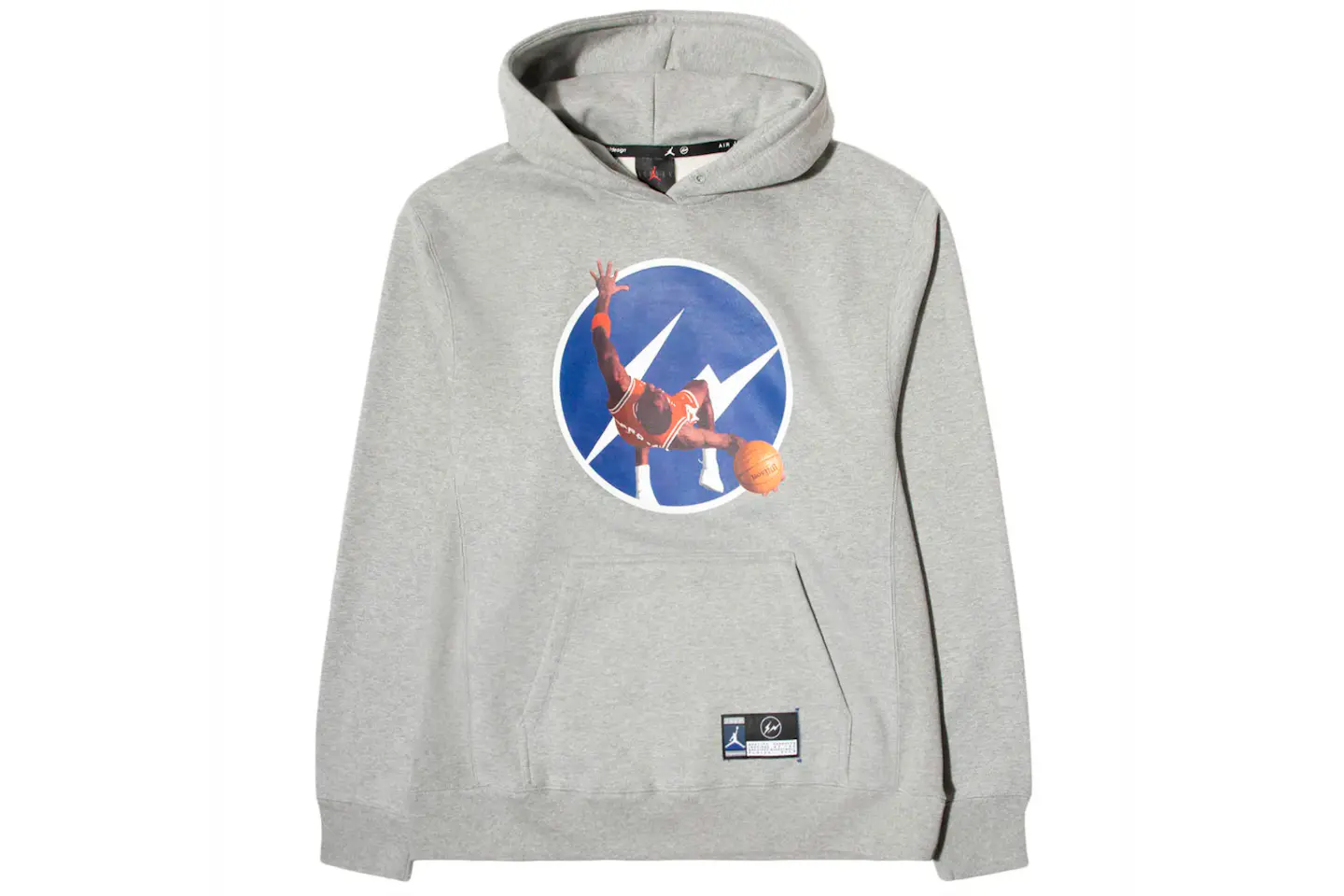 Jordan x Fragment Image Pullover Hoodie Dark Grey Heather Men's - FW20 - US