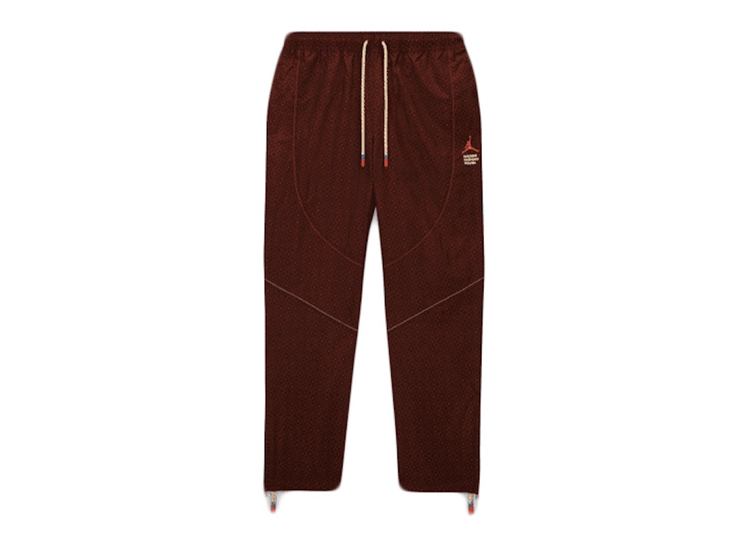 Pre-owned Jordan X Maison Chateau Rouge Woven Pants (asia Sizing) Brown