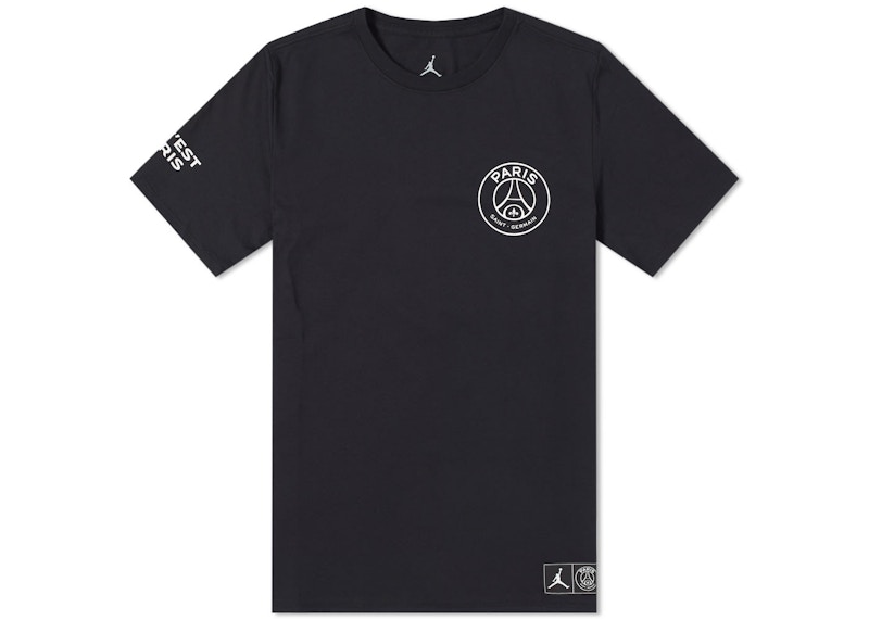 Jordan x Paris Saint-Germain Logo T-shirt Black/White Men's - US