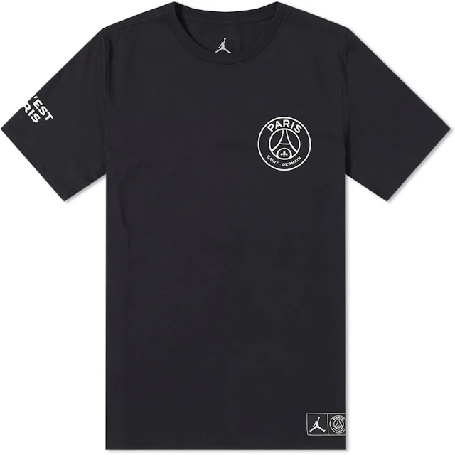 Stad bloem escort excelleren Jordan x Paris Saint-Germain Logo T-shirt Black/White - US
