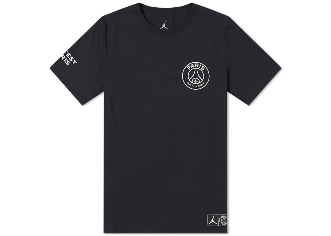 Pre-owned Jordan X Paris Saint-germain Logo T-shirt Black/white