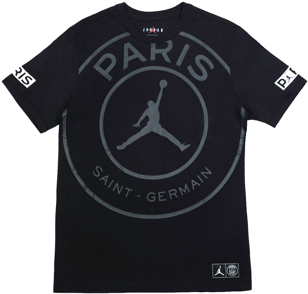 Official logos of the Jordan Brand (left), Paris Saint-Germain (right)