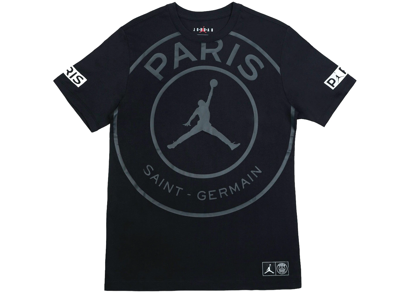 girasol Jadeo Simular Jordan x Paris Saint-Germain Logo Tee Black Men's - US