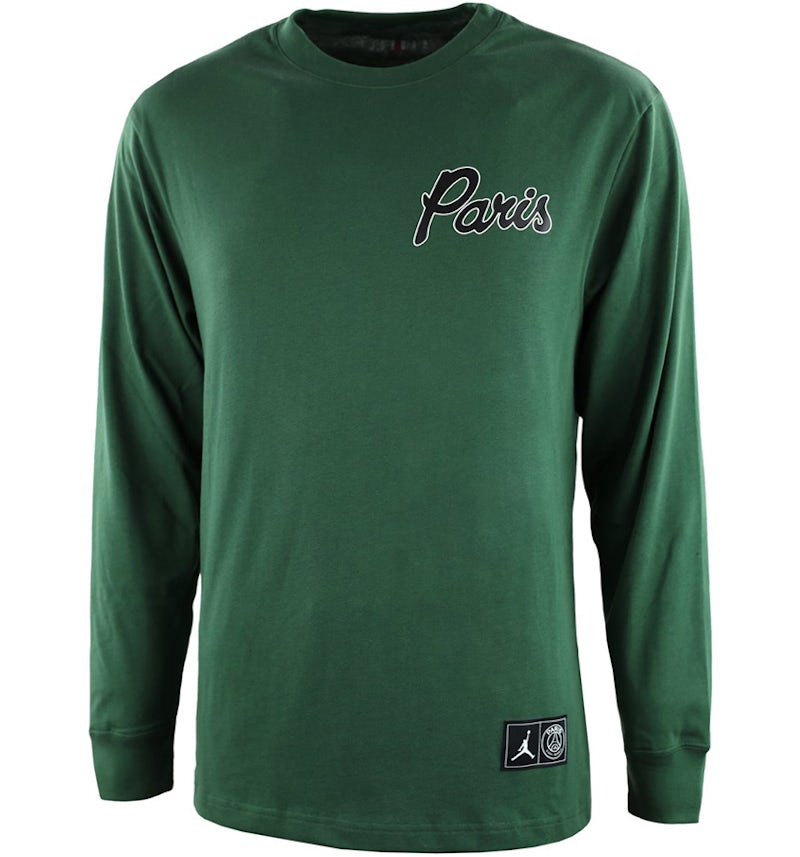 Jordan x Paris Saint-Germain Long-Sleeve T-Shirt Noble Green Men's