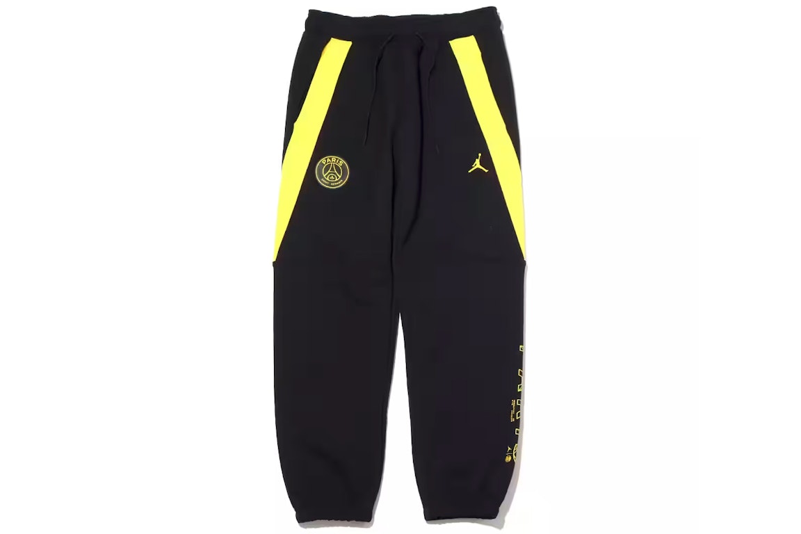 Pre-owned Jordan X Paris Saint-germain Womens Pants (asia Sizing) Black/tour Yellow