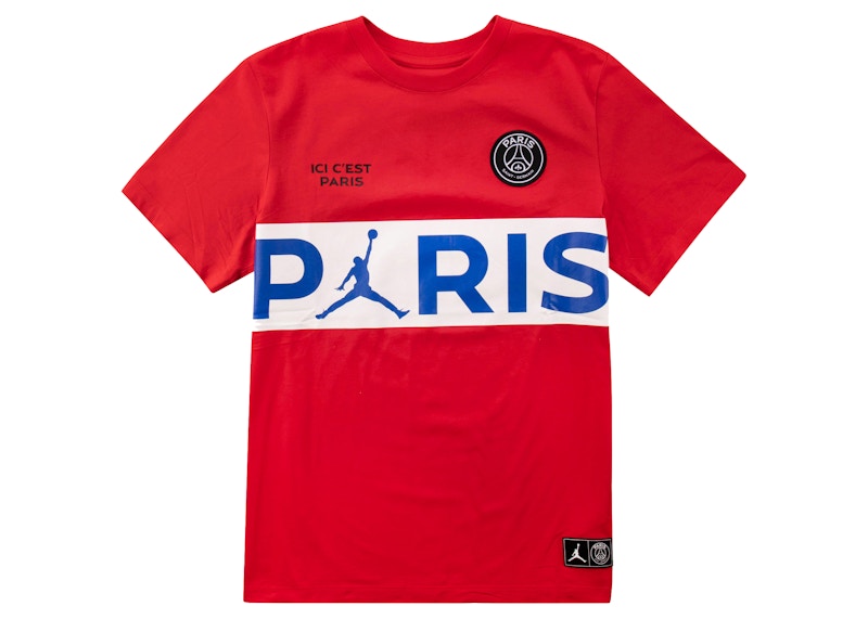 Jordan x psg wordmark hot sale tee